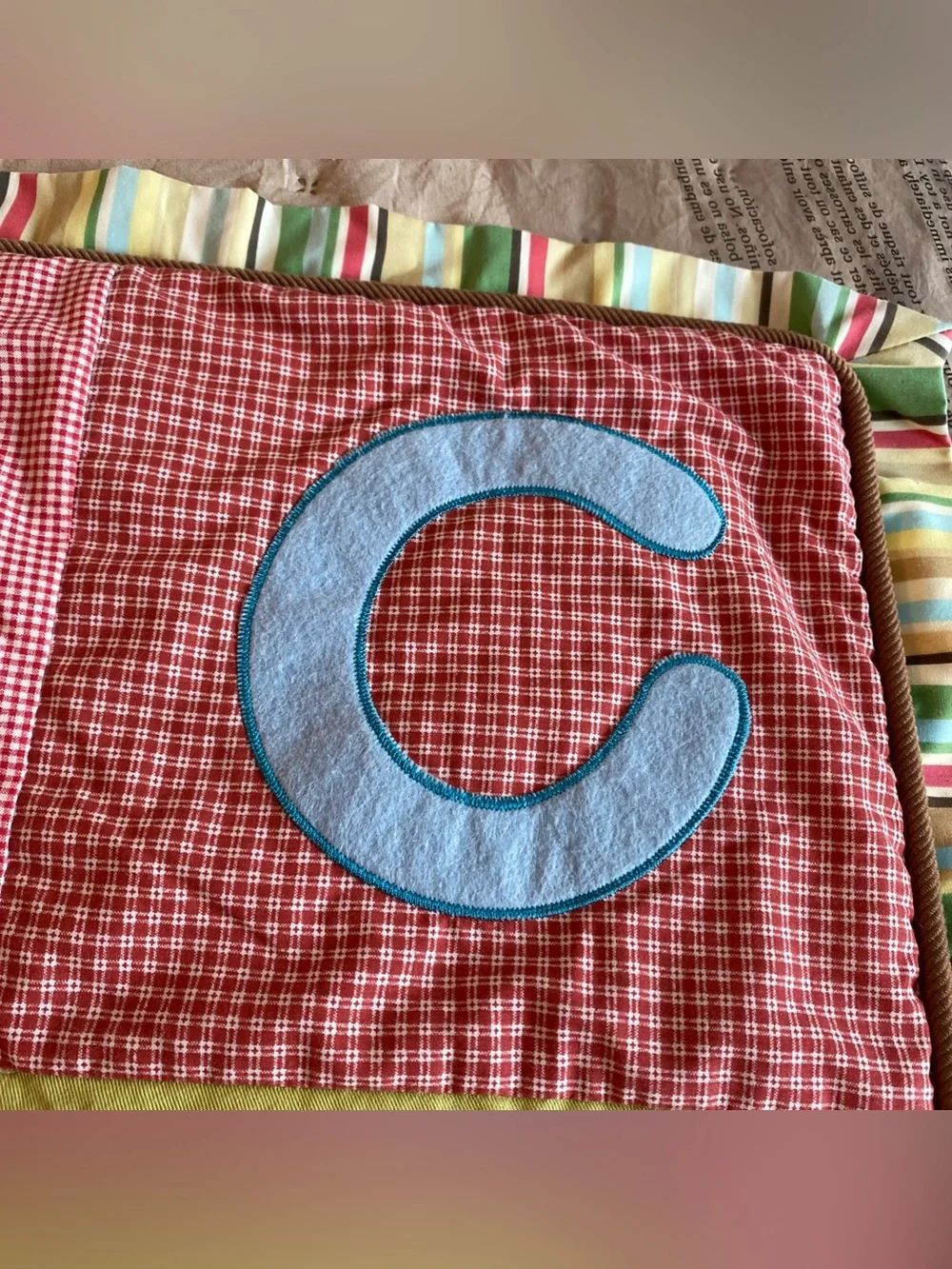 CoCaLo Baby Nursery Striped Numbers Letters Animals Crib Comforter Quilt